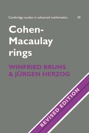 Cohen-Macaulay Rings de Winfried Bruns