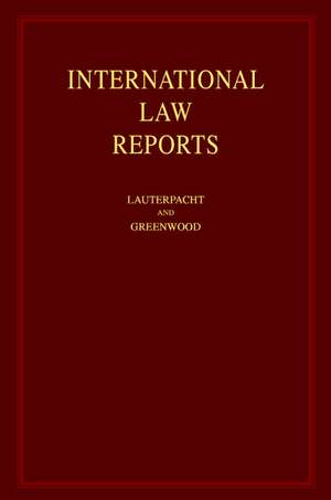 International Law Reports de E. Lauterpacht