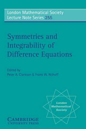 Symmetries and Integrability of Difference Equations de Peter A. Clarkson