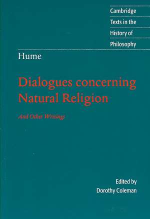 Hume: Dialogues Concerning Natural Religion: And Other Writings de Dorothy Coleman