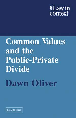 Common Values and the Public-Private Divide de Dawn Oliver