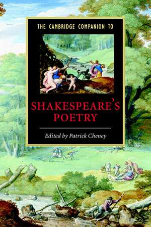 The Cambridge Companion to Shakespeare's Poetry de Patrick Cheney