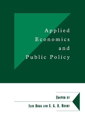 Applied Economics and Public Policy de Iain Begg