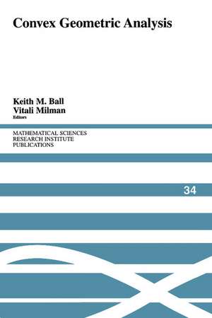 Convex Geometric Analysis de Keith M. Ball