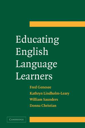 Educating English Language Learners: A Synthesis of Research Evidence de Fred Genesee