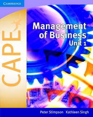 Management of Business for CAPE® Unit 1 de Peter Stimpson