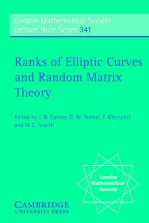 Ranks of Elliptic Curves and Random Matrix Theory de J. B. Conrey