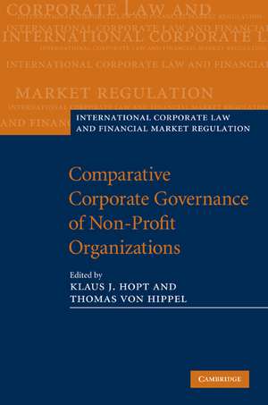 Comparative Corporate Governance of Non-Profit Organizations de Klaus J. Hopt