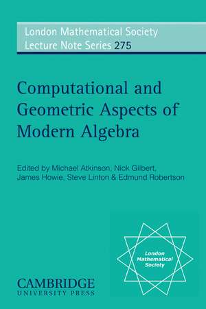 Computational and Geometric Aspects of Modern Algebra de Michael Atkinson