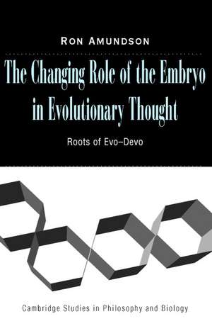 The Changing Role of the Embryo in Evolutionary Thought: Roots of Evo-Devo de Ron Amundson