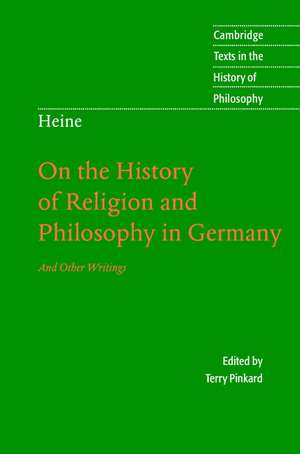 Heine: 'On the History of Religion and Philosophy in Germany' de Terry Pinkard