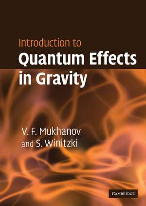 Introduction to Quantum Effects in Gravity de Viatcheslav Mukhanov