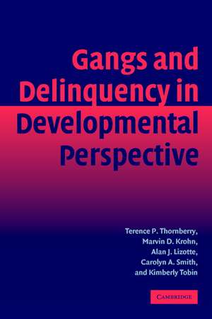 Gangs and Delinquency in Developmental Perspective de Terence P. Thornberry