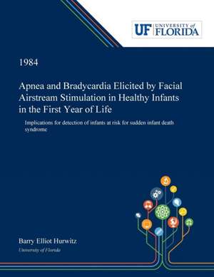 Apnea and Bradycardia Elicited by Facial Airstream Stimulation in Healthy Infants in the First Year of Life de Barry Hurwitz