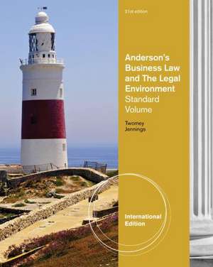 Anderson's Business Law and the Legal Environment, Standard Volume, International Edition de David P. Twomey