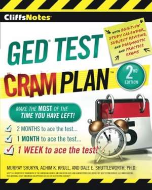 CliffsNotes GED TEST Cram Plan Second Edition de Murray Shukyn