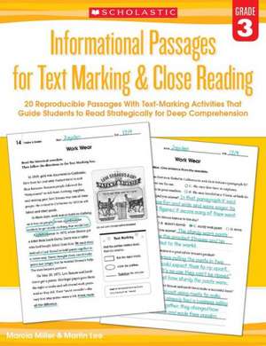 Informational Passages for Text Marking & Close Reading: 20 Reproducible Passages with Text-Marking Activities That Guide Students to Read St de Martin Lee