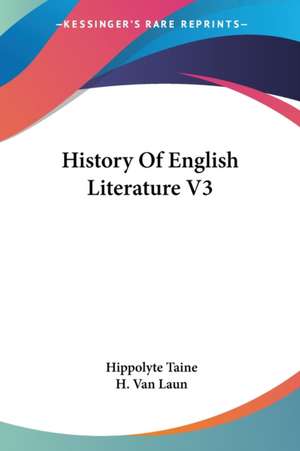 History Of English Literature V3 de Hippolyte Taine