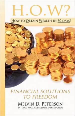 How? How to Obtain Wealth in 30 Days!: Financial Solutions to Freedom de Melvin D. Peterson