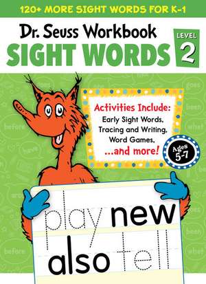 Dr. Seuss Sight Words Level 2 Workbook de Seuss