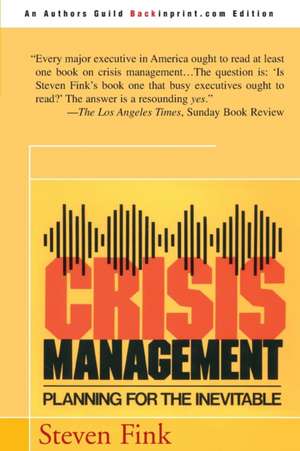 Crisis Management de Steven Fink