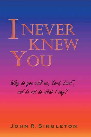 I Never Knew You de John R. Singleton