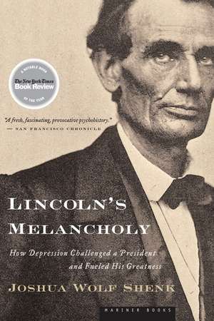 Lincoln's Melancholy: How Depression Challenged a President and Fueled His Greatness de Joshua Wolf Shenk