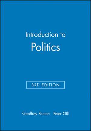 Introduction to Politics 3e de G Ponton