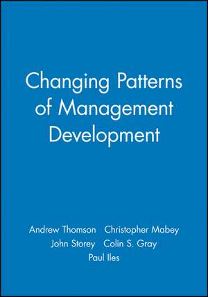 Changing Patterns of Management Development de Thomson