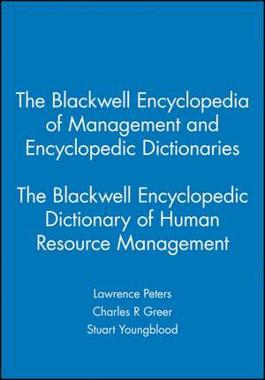 The Blackwell Encyclopedic Dictionary of Human Resource Management de Peters