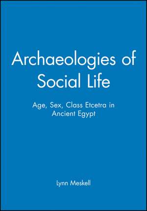 Archaeologies of Social Life – Age, Sex, Class et cetera in Ancient Eqypt de L Meskell