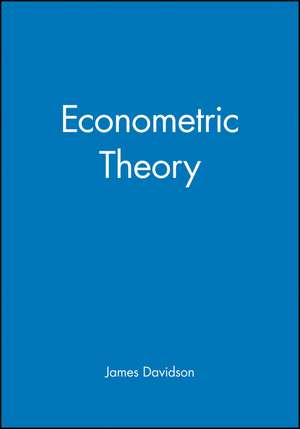 Econometric Theory de J. Davidson