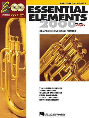 Essential Elements for Band - Baritone T.C. Book 1 with Eei (Book/Online Audio) [With CDROM] de Hal Leonard Corp