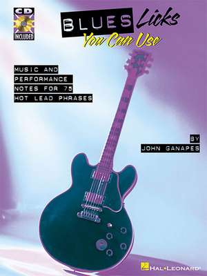 Blues Licks You Can Use: Music and Performance Notes for 75 Hot Lead Phrases [With CD (Audio)] de John Ganapes