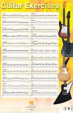 Guitar Exercises Poster: 22 Inch. X 34 Inch. Poster de Hal Leonard Publishing Corporation