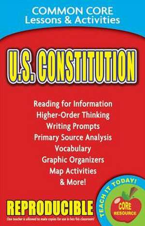 U.S. Constitution Common Core Lessons & Activities de Carole Marsh