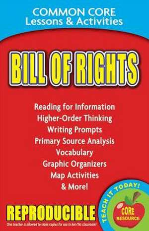 Bill of Rights Common Core Lessons & Activities de Carole Marsh