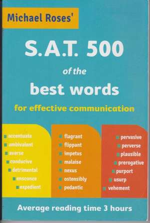 SAT 500 of the Best Words de Michael J Lowry