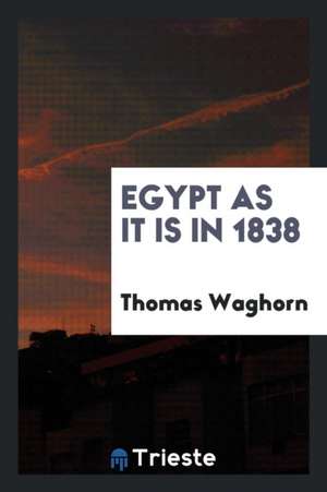 Egypt as It Is in 1838 de Thomas Waghorn