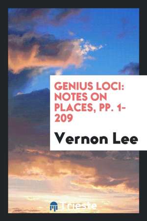 Genius Loci de Vernon Lee
