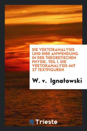 Die Vektoranalysis Und Ihre Anwendung in Der Theoretischen Physik de W. V. Ignatowski