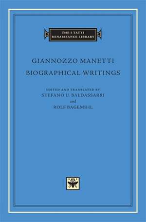 Biographical Writings de Giannozzo Manetti