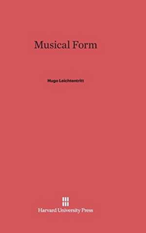 Musical Form de Hugo Leichtentritt