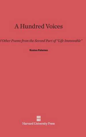 A Hundred Voices de Kostes Palamas