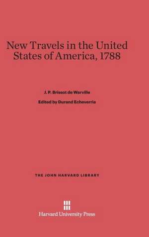 New Travels in the United States of America, 1788 de J. P. Brissot de Warville