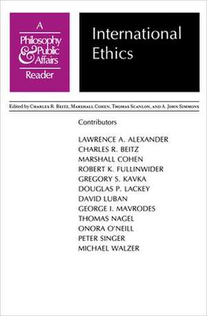 International Ethics de Lawrence A. Alexander