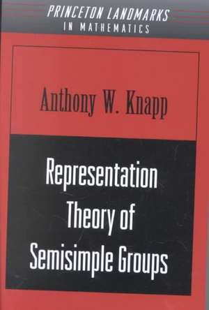 Representation Theory of Semisimple Groups – An Overview Based on Examples (PMS–36) de Anthony W. Knapp