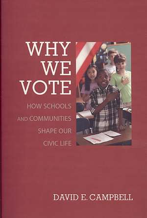 Why We Vote – How Schools and Communities Shape Our Civic Life de David E. Campbell