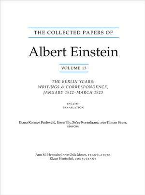 The Collected Papers of Albert Einstein, Volume – The Berlin Years: Writings & Correspondence, January 1922 – March 1923 (English Translation Sup de Albert Einstein