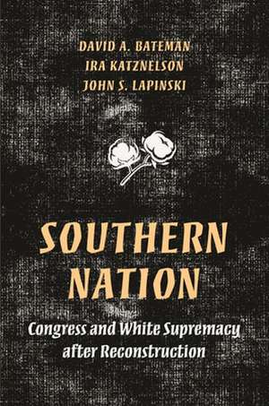 Southern Nation – Congress and White Supremacy after Reconstruction de David Bateman